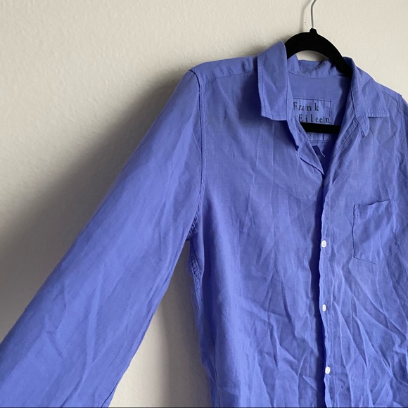 Frank And Eileen Barry Blue Button Down Shirt - Picture 3 of 6